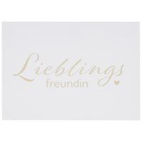 Postkarte Lieblingsfreundin - Goldfarben, Papier (14,8/10,5cm)