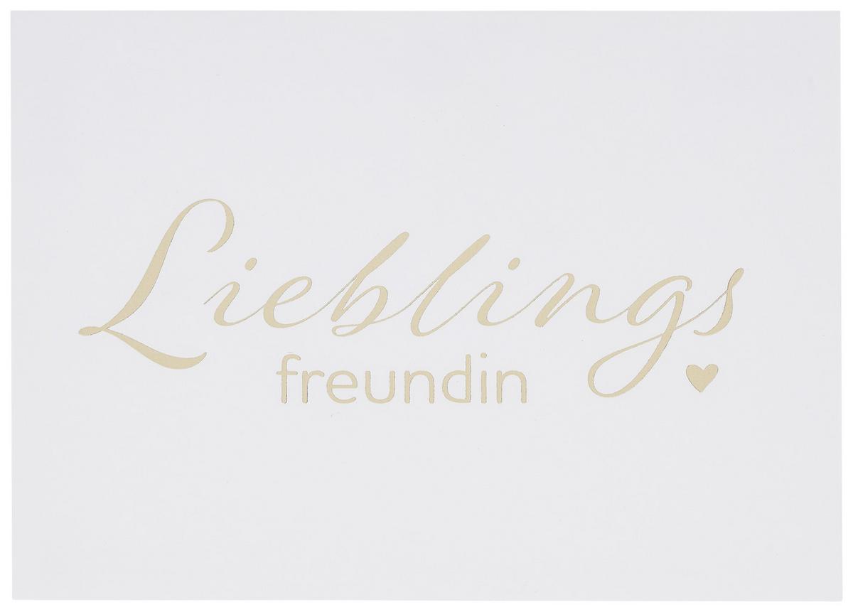 Postkarte Lieblingsfreundin - Goldfarben, Papier (14,8/10,5cm)