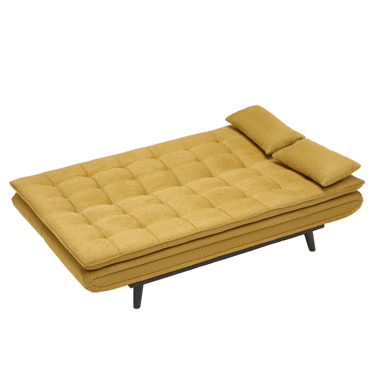Schlafsofa Sun Gelb - Gelb/Schwarz, MODERN, Holz/Textil (190/83/93cm) - Mömax