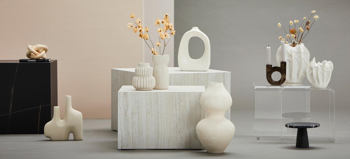 Vase Sandfarben - Sandfarben, Basics, Keramik (23,5/27/8cm)