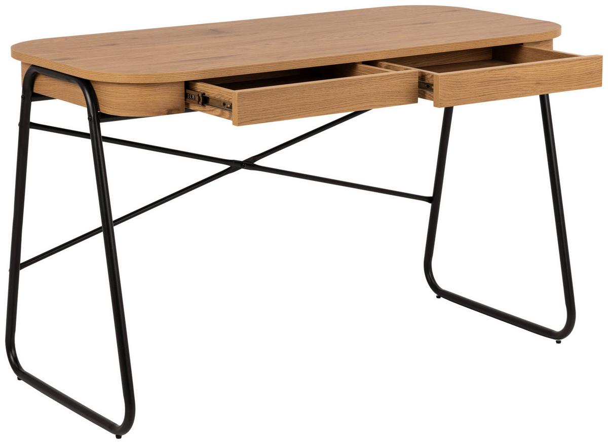 BIURKO BLUETON - kolor dębowy, Design, materiał drewnopochodny/metal (120/60/75cm) - MID.YOU