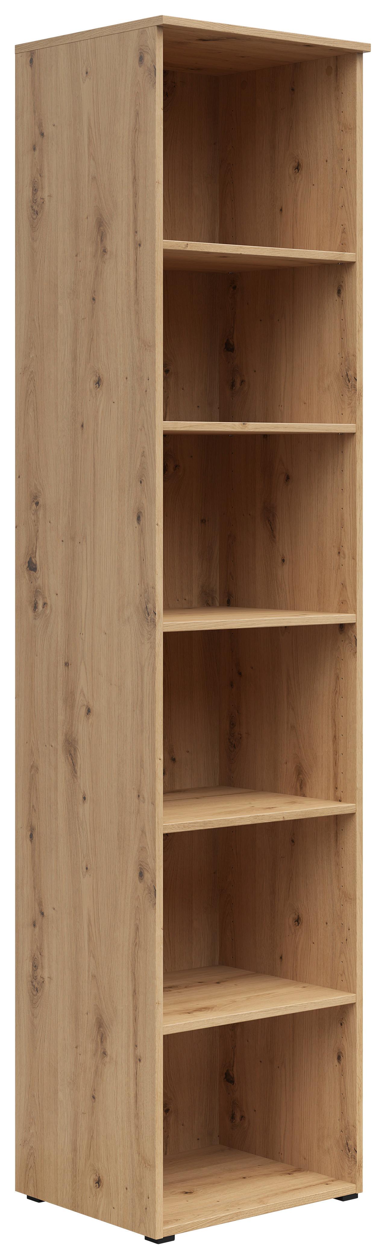 Polica Multi - hrast Artisan/antracit, Moderno, drvni materijal/plastika (45/195/40cm) - Modern Living