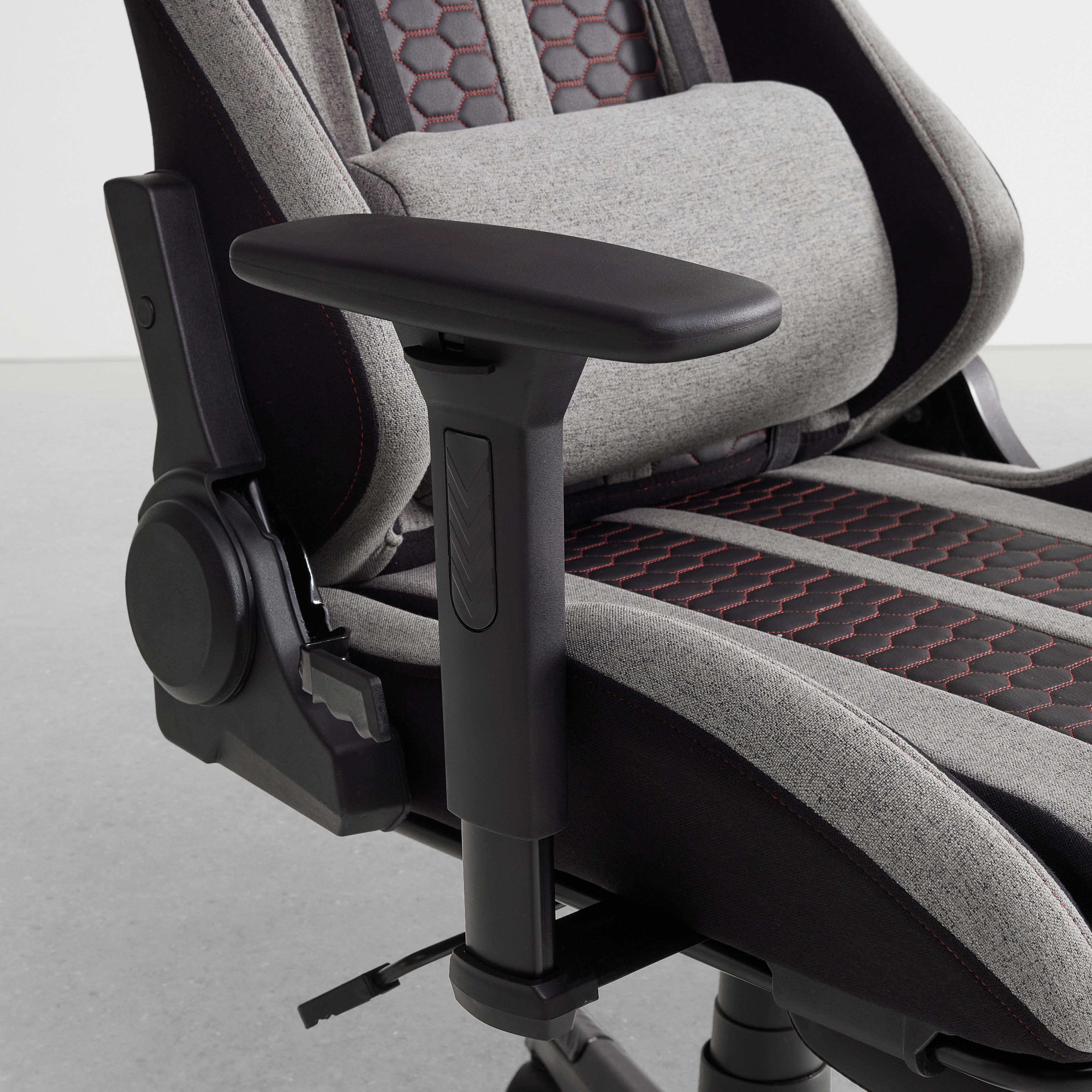 GAMINGSTOL RACER II -EXKLUSIV- - grå/svart, Modern, metall/textil (63/114/62cm) - Mömax