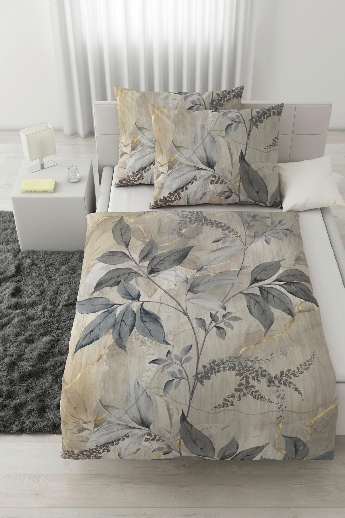 Bettwäsche Chiara XXL Beige ca. 200x220cm - Beige, KONVENTIONELL, Textil (200/220cm) - Modern Living