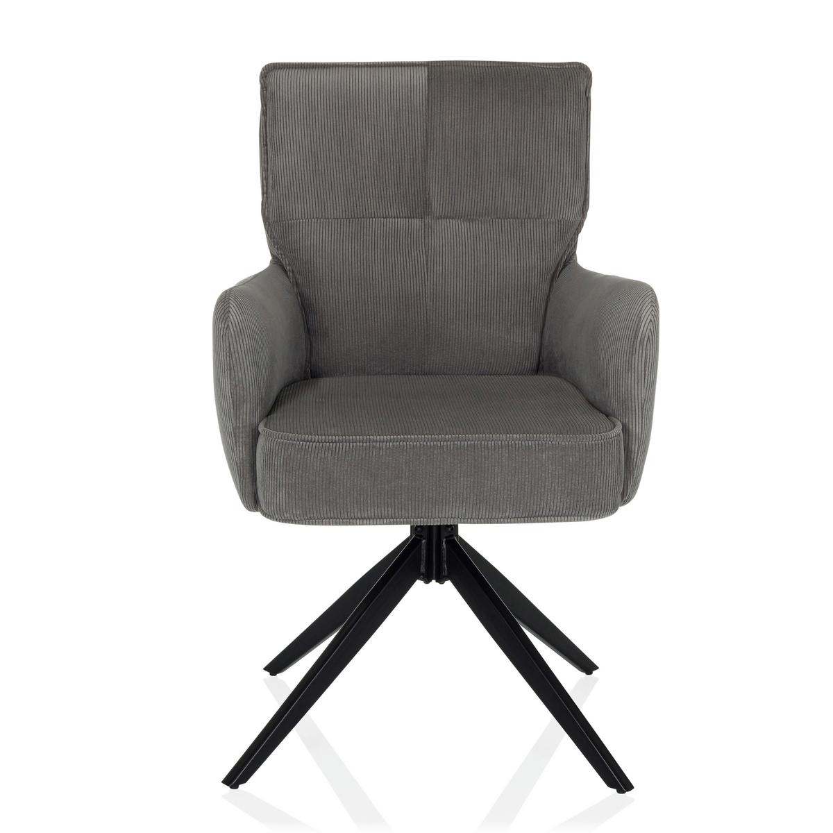 Naslanjač Tarugo, Siva - siva/črna, Moderno, kovina/tekstil (58/94/60cm) - MID.YOU