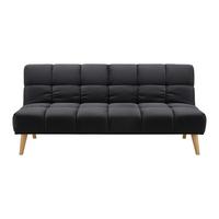 Canapea extensibila ALVA - negru, Modern, lemn/textil (185/80/88cm) - Bessagi Home