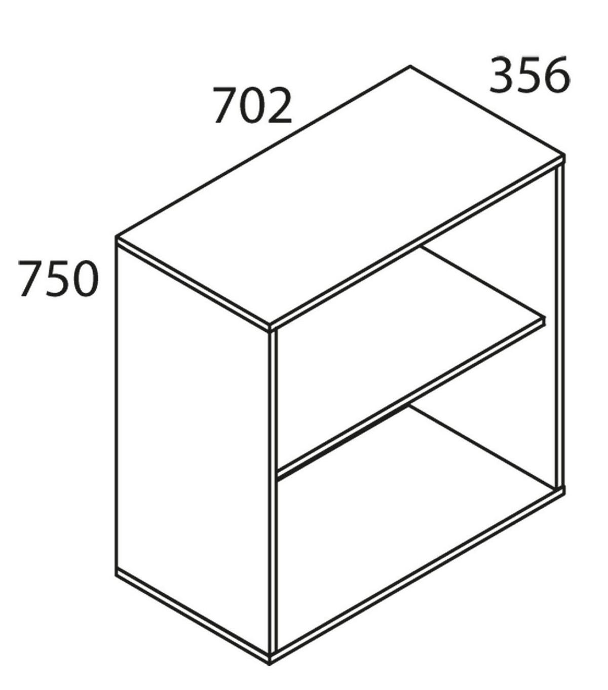 Komoda Vandol Mini, Bela - srebrne barve/črna, Basics, umetna masa/leseni material (70/74/40cm) - MID.YOU