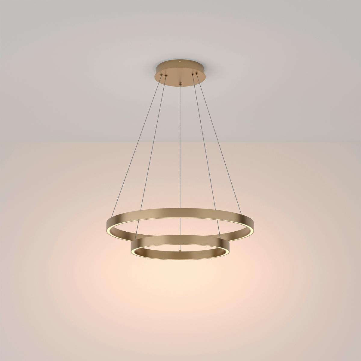 Pendelleuchte Rim Messingfarben max. 61 Watt - Messingfarben, Trend, Metall (60/100/60cm) - MAYTONI
