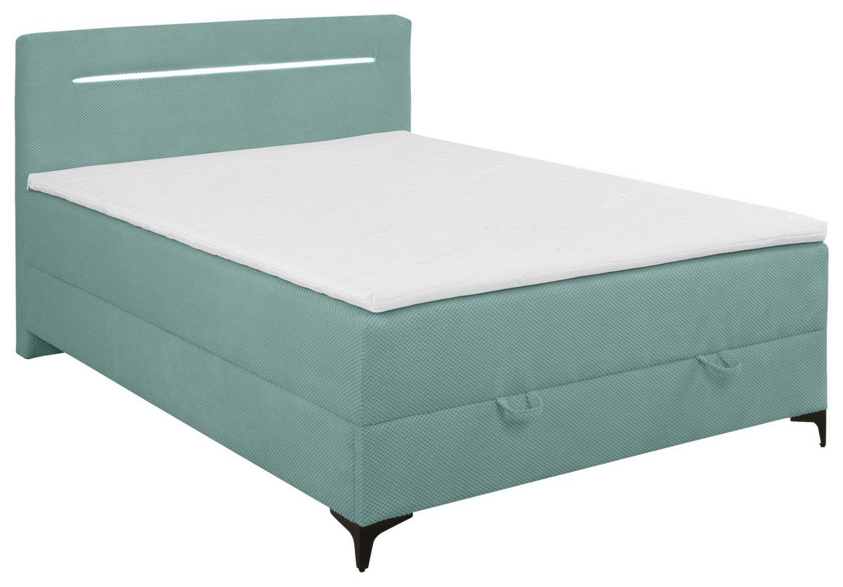 Box Krevet Jerry - tirkizna/crna, Konvencionalno, tekstil (140/200cm) - Mömax