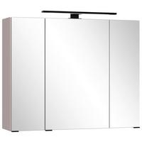 Spiegelschrank Sevilla m. LED ca. 80x64 cm Kaschmir - Kaschmir/Schwarz, MODERN, Glas/Holzwerkstoff (80/64/20cm) - Held