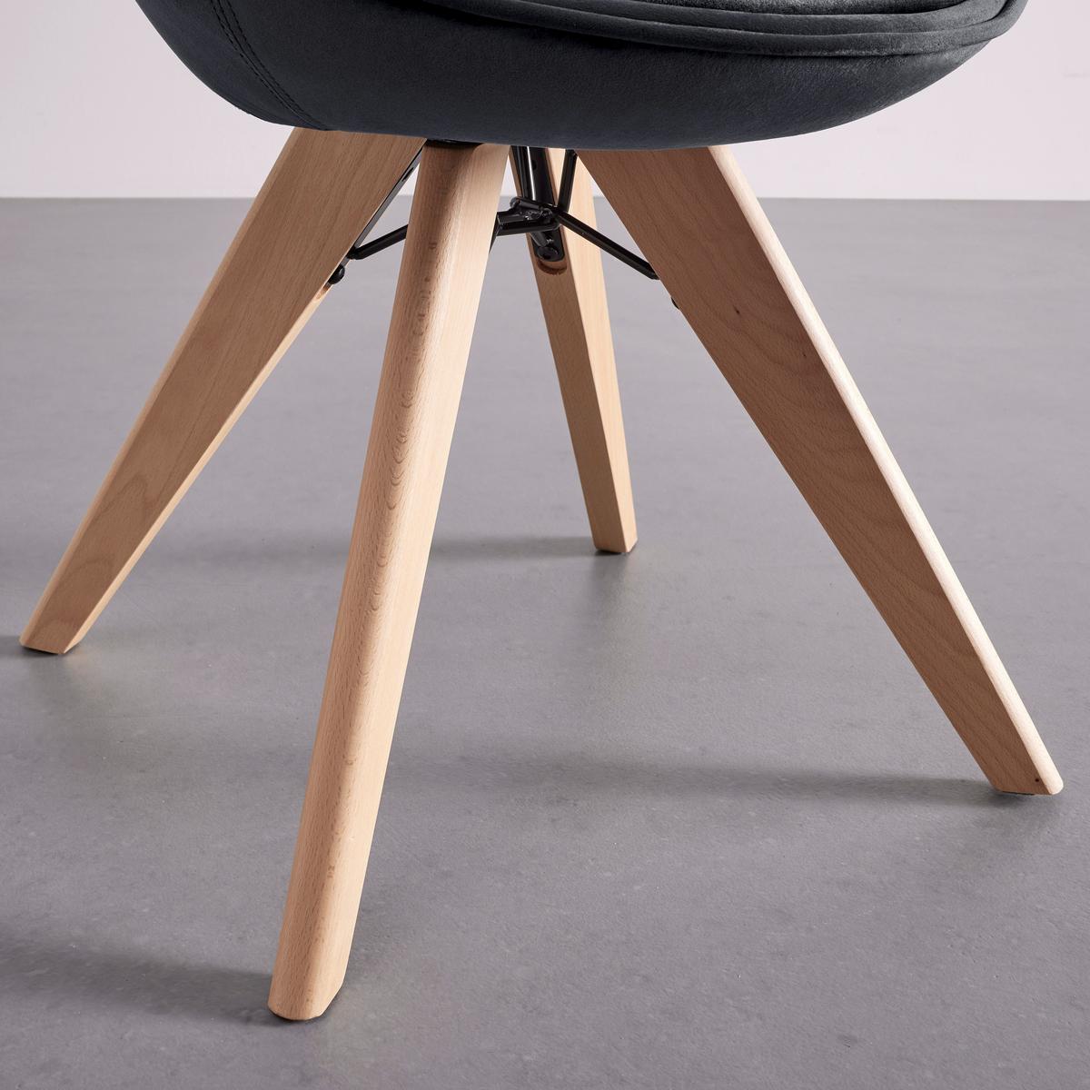 KRZESŁO DARIA - kolor bukowy/czarny, Modern, metal/drewno (57/80,5/59cm) - Bessagi Home