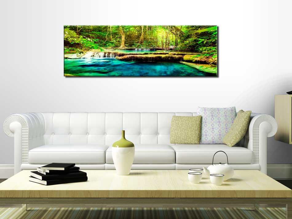 Slika Na Platnu Jewel Of Nature - zelena, Basics, tekstil (150/50cm) - artgeist