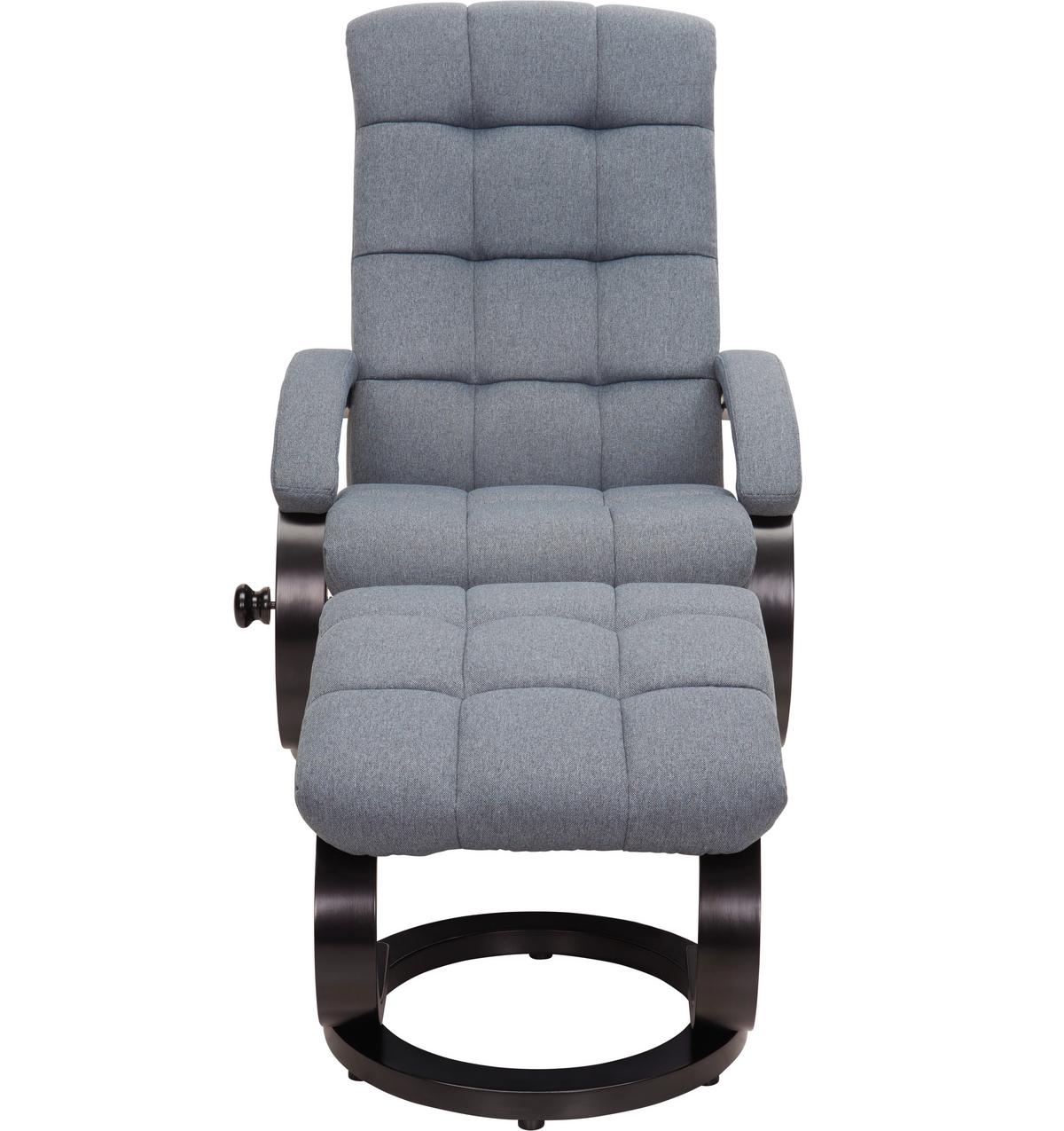 ZESTAW FOTELI RELAKSACYJNYCH DAMIAN - czarny/szary, Modern, metal/tkanina (67/78/94cm) - MID.YOU