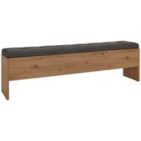 Škrinja - Klupa Chanton - boje hrasta/tamno siva, Moderno, drvni materijal/metal (185/56/36,8cm) - Modern Living