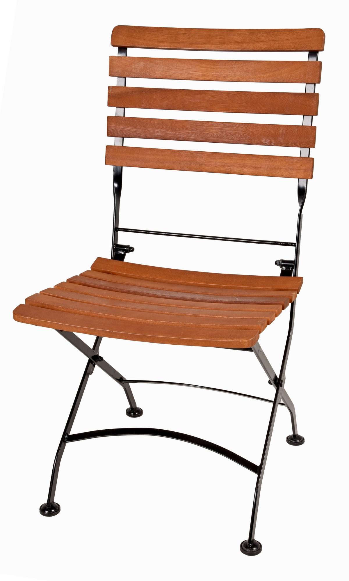 Gartenmöbel-Set Wien 5-tlg. klappbar Holz - Eukalyptusholzfarben/Schwarz, Basics, Holz/Metall (46/90/39cm) - Gardenson