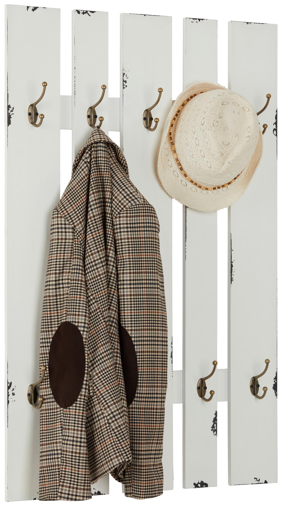 Stenski Obešalnik Marta - bela, Romantika, leseni material (65/100/9cm) - Mömax