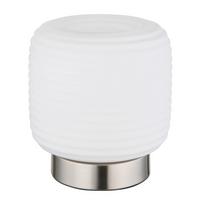 TISCHLEUCHTE 15772T KLADORA - Weiss/Nickelfarben, Konventionell, Glas/Metall (20/21,5cm) - Globo