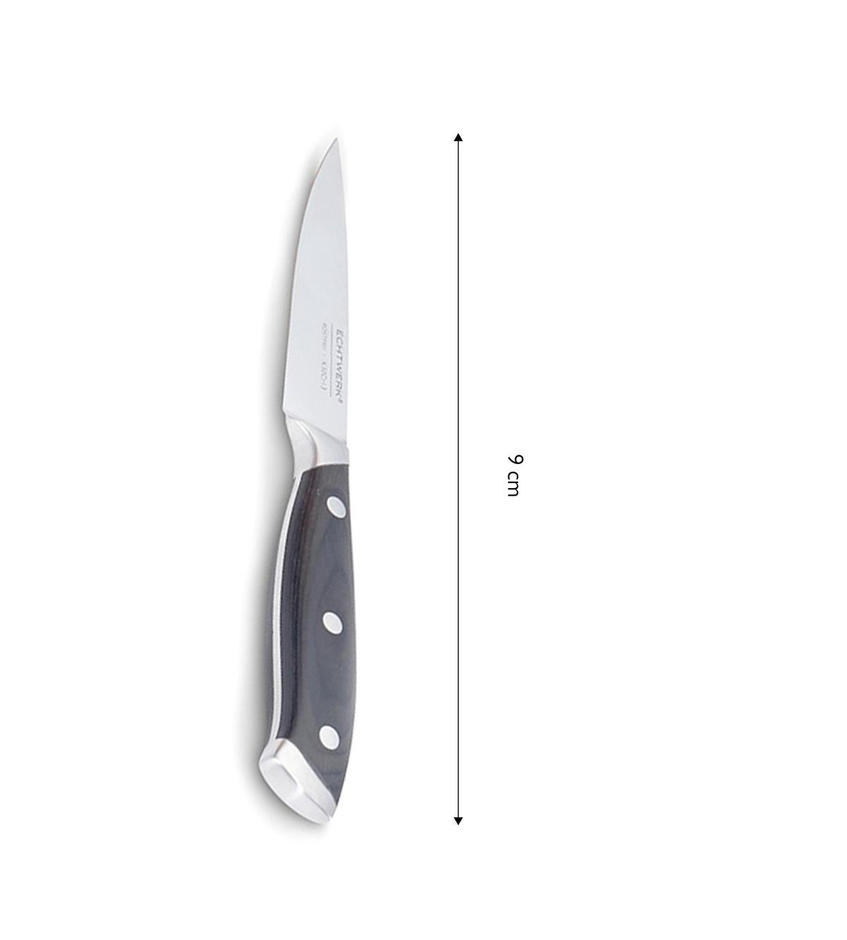 Set Nožev Echtwerk, 6-Delni - barve nerjavečega jekla/črna, Basics, kovina (24,5/9,5/36,4cm) - Echtwerk