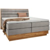 Boxspringbett Marissa in Taupe ca. 180x200cm - Taupe, KONVENTIONELL, Holz/Kunststoff (180/200cm) - Premium Living