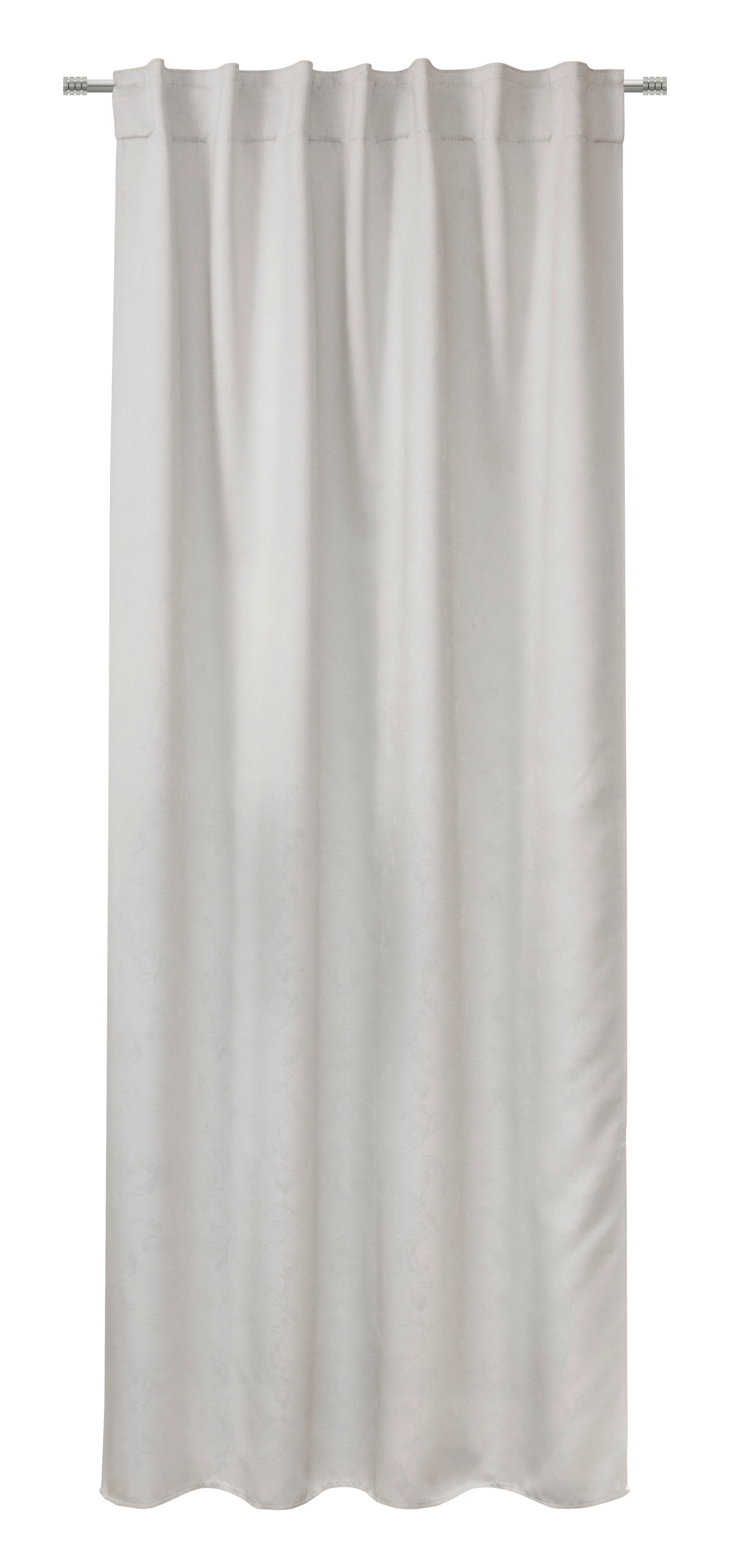 Fertigvorhang Alva Weiß ca. 140x245cm - Weiß, MODERN, Textil (140/245cm) - Premium Living