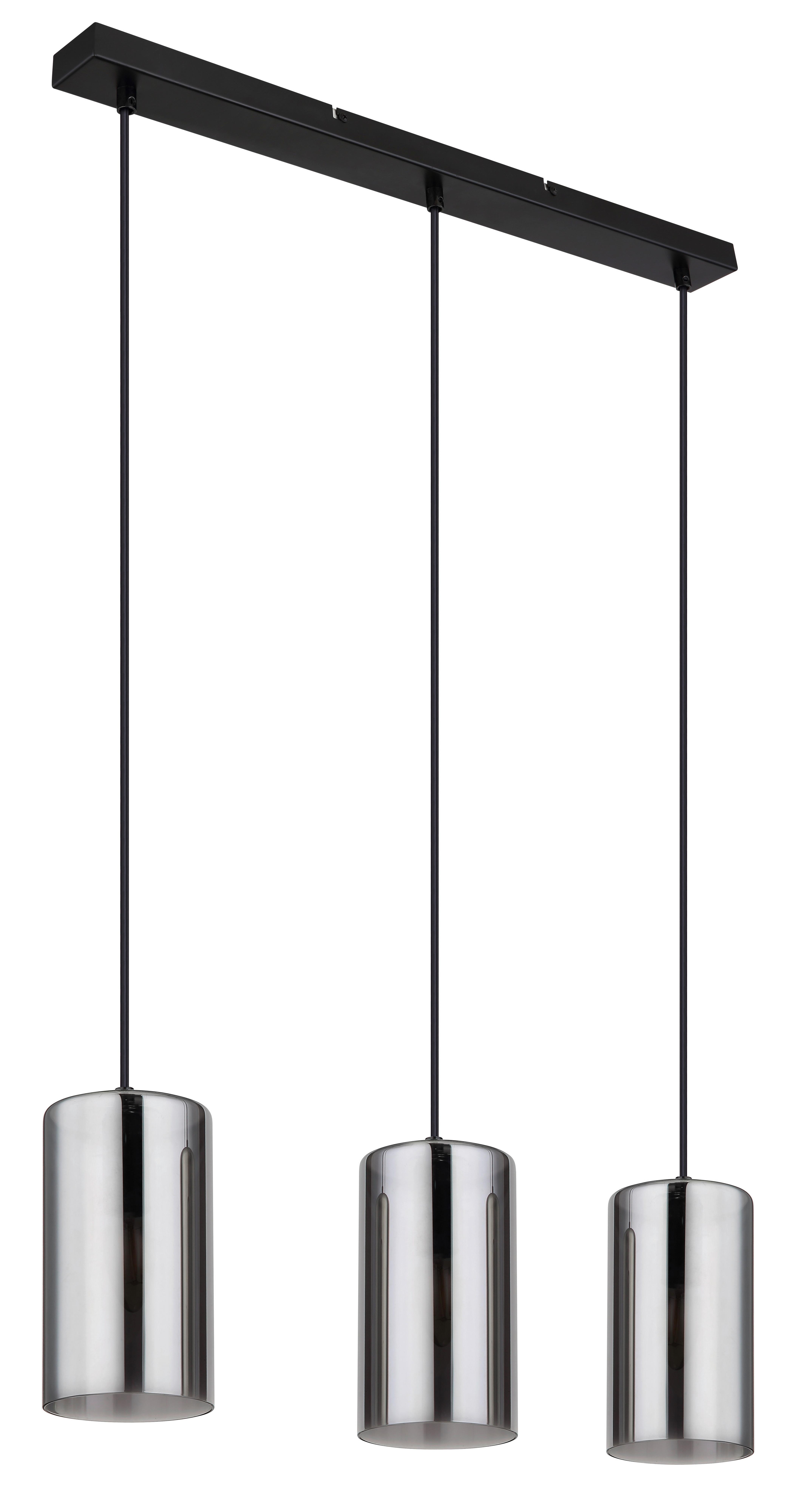Hängeleuchte 21002-3H max. 25 Watt - Schwarz, Basics, Glas/Metall (63/11/120cm) - Globo