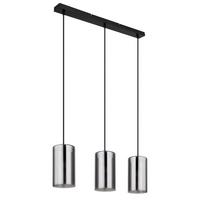 Hängeleuchte 21002-3H max. 25 Watt - Schwarz, Basics, Glas/Metall (63/11/120cm) - Globo