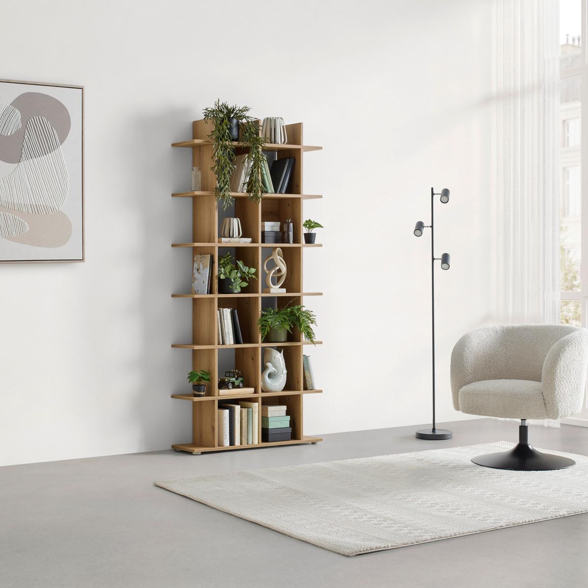 Regal Otto Plus Eichefarben - Eichefarben, MODERN, Holzwerkstoff (79,8/175,2/25,5cm) - Mömax