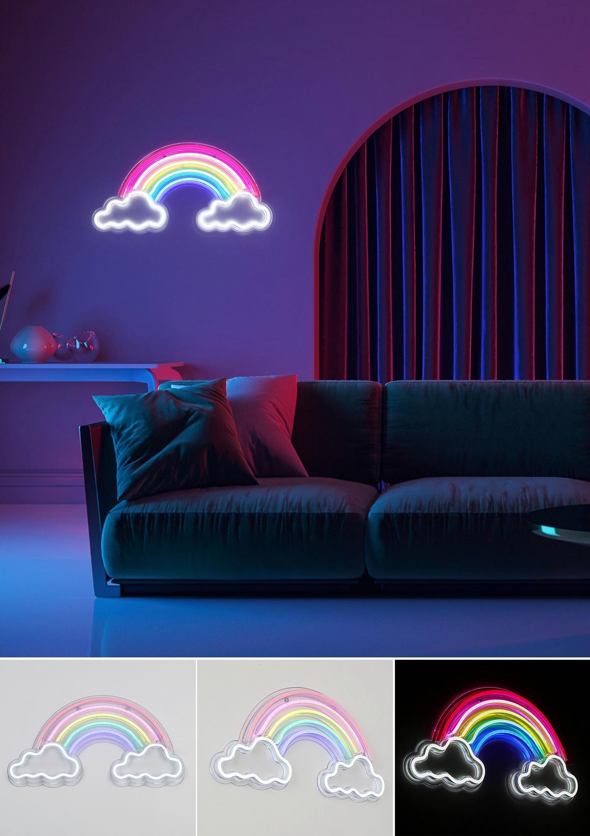 Lampă LED decorativă Renibo - alb/transparent, Modern, plastic (40/20/1,30cm) - Mömax