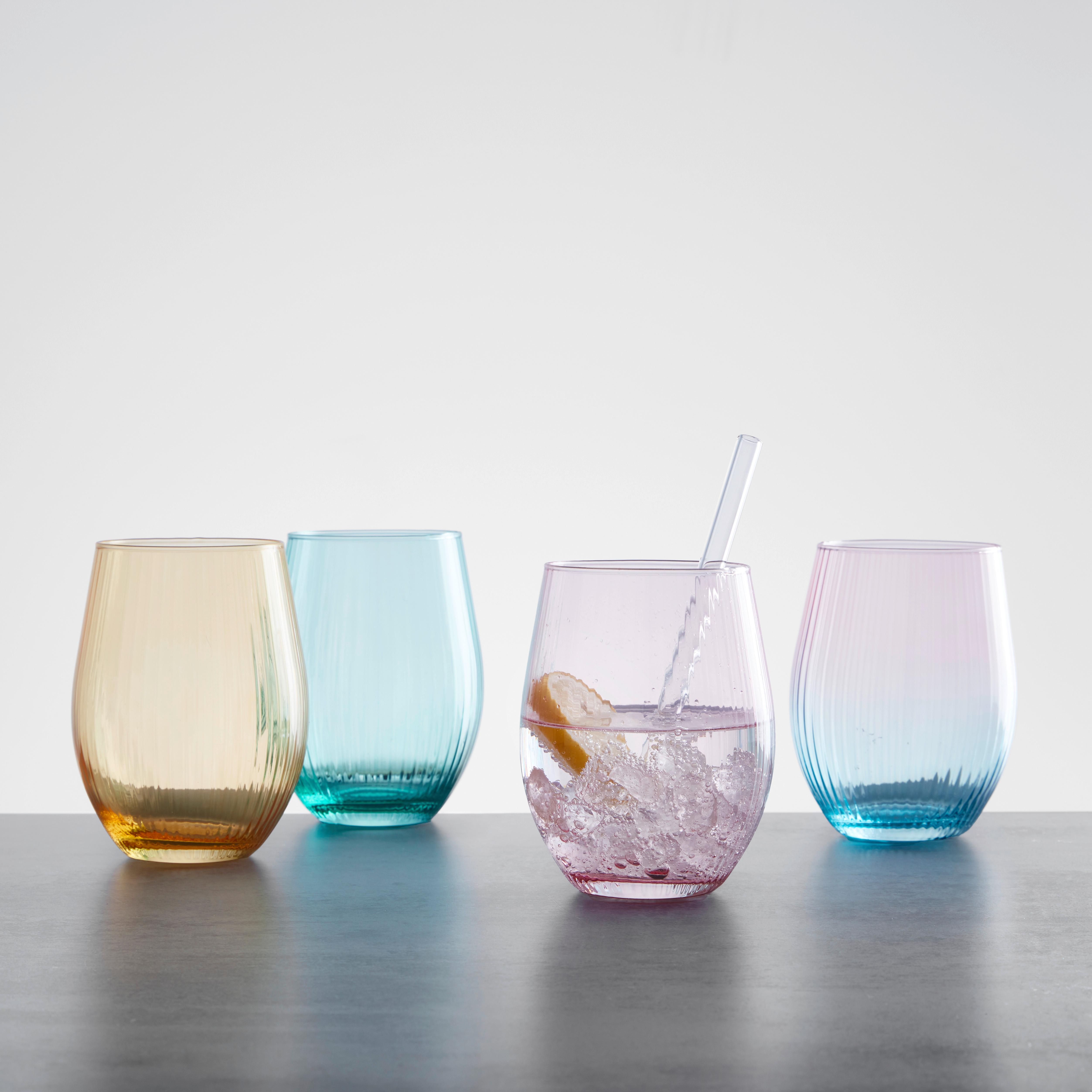 Trinklglas Iryna diverse Farben - Multicolor, MODERN, Glas (7,6/12,5cm) - Mömax