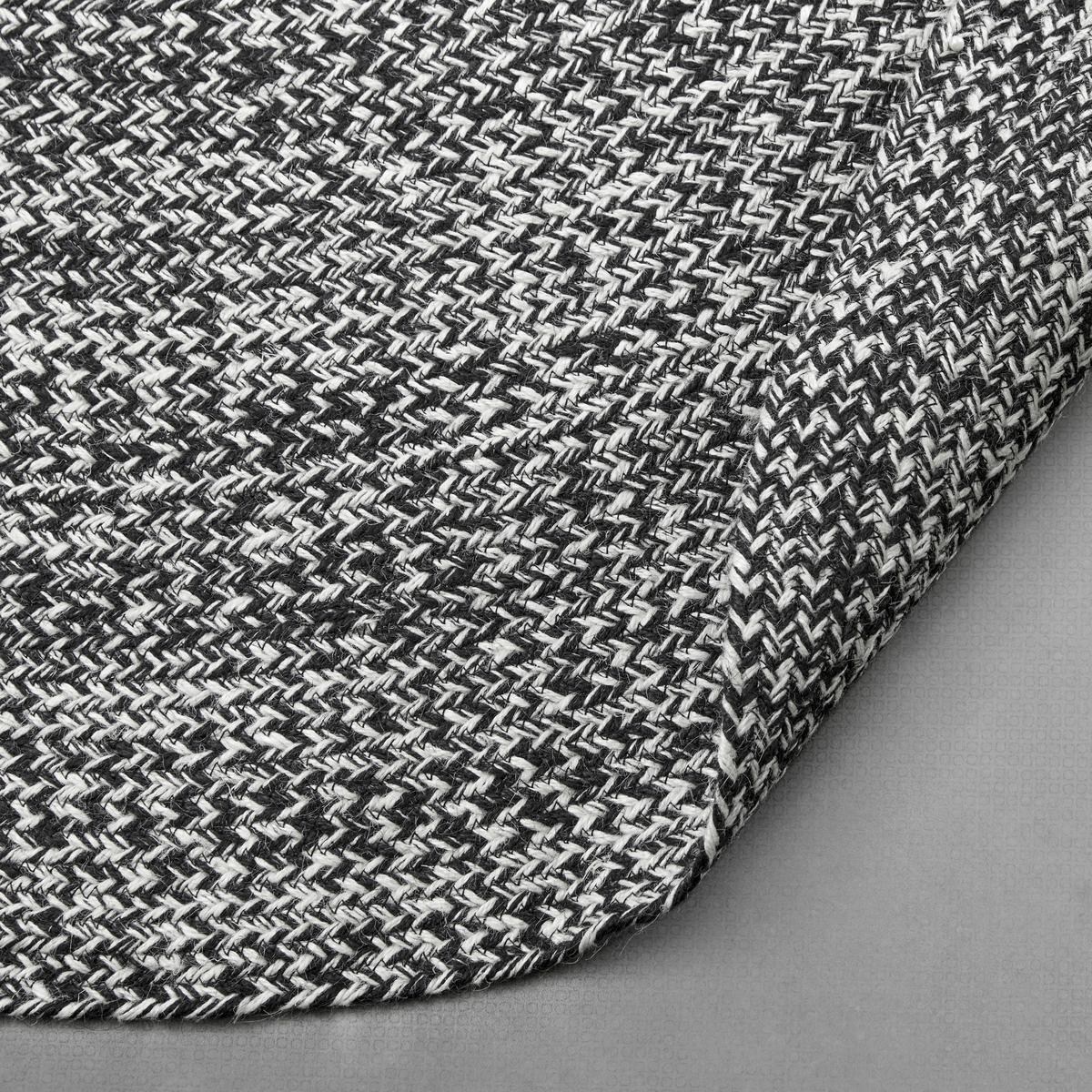 Teppich Nero in Schwarz/Weiß Ø ca. 160cm - Schwarz/Weiß, MODERN, Textil (160cm)