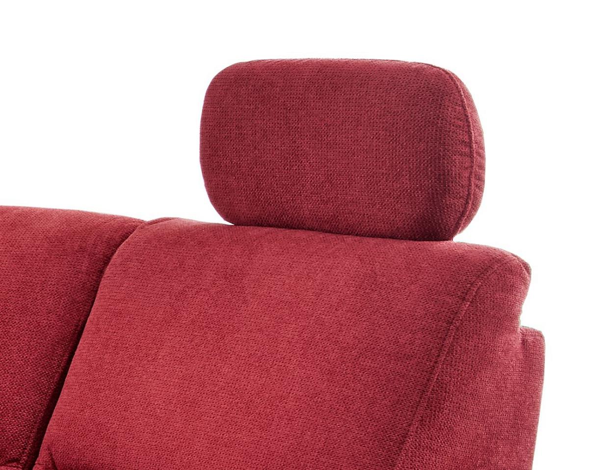 Wohnlandschaft Parole Rot Struktur - Wildeiche/Rot, KONVENTIONELL, Holz/Textil (237/186cm) - Livetastic