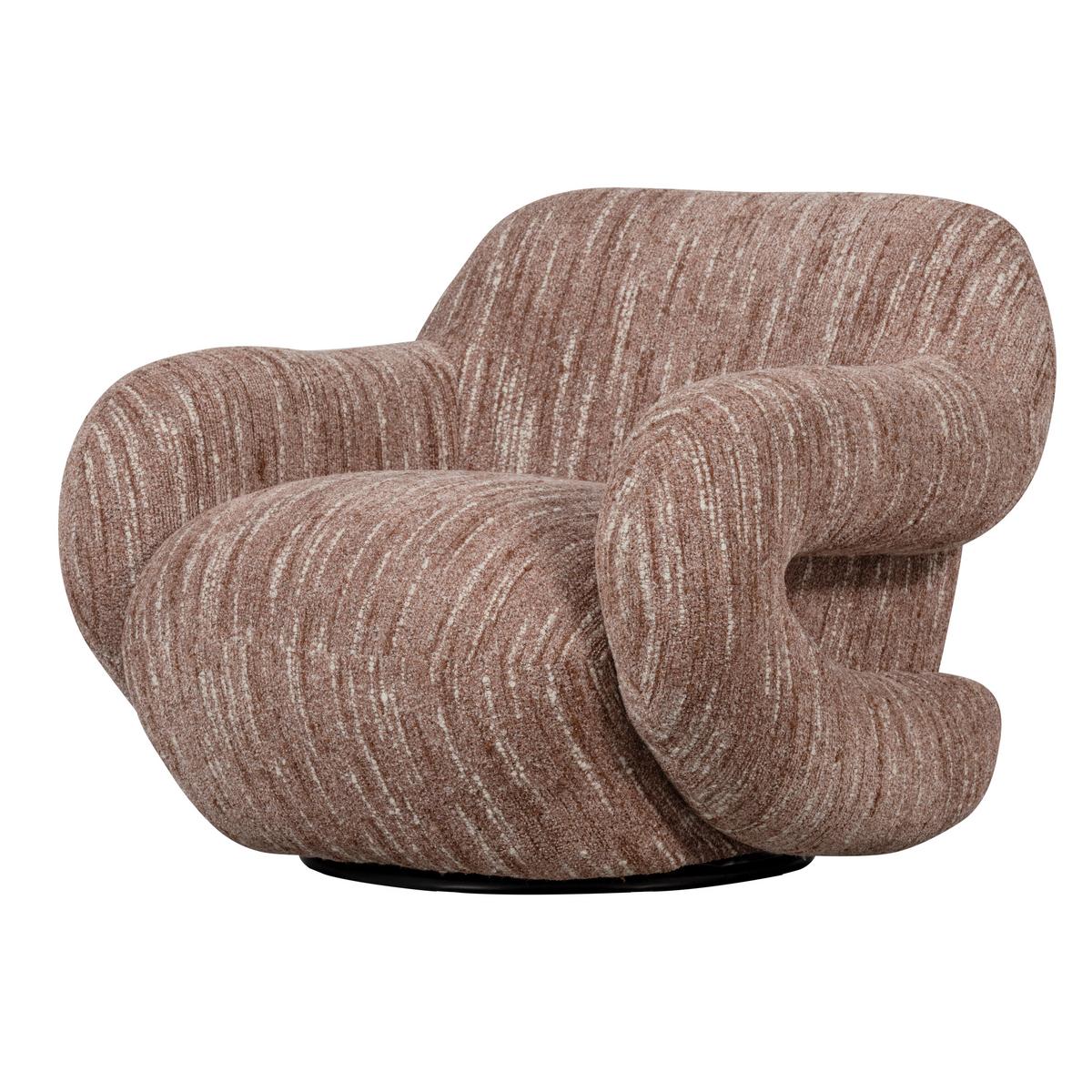 SESSEL Folke Altrosa B: 88cm - Altrosa/Schwarz, Design, Kunststoff/Textil (88/70/88cm) - Livetastic
