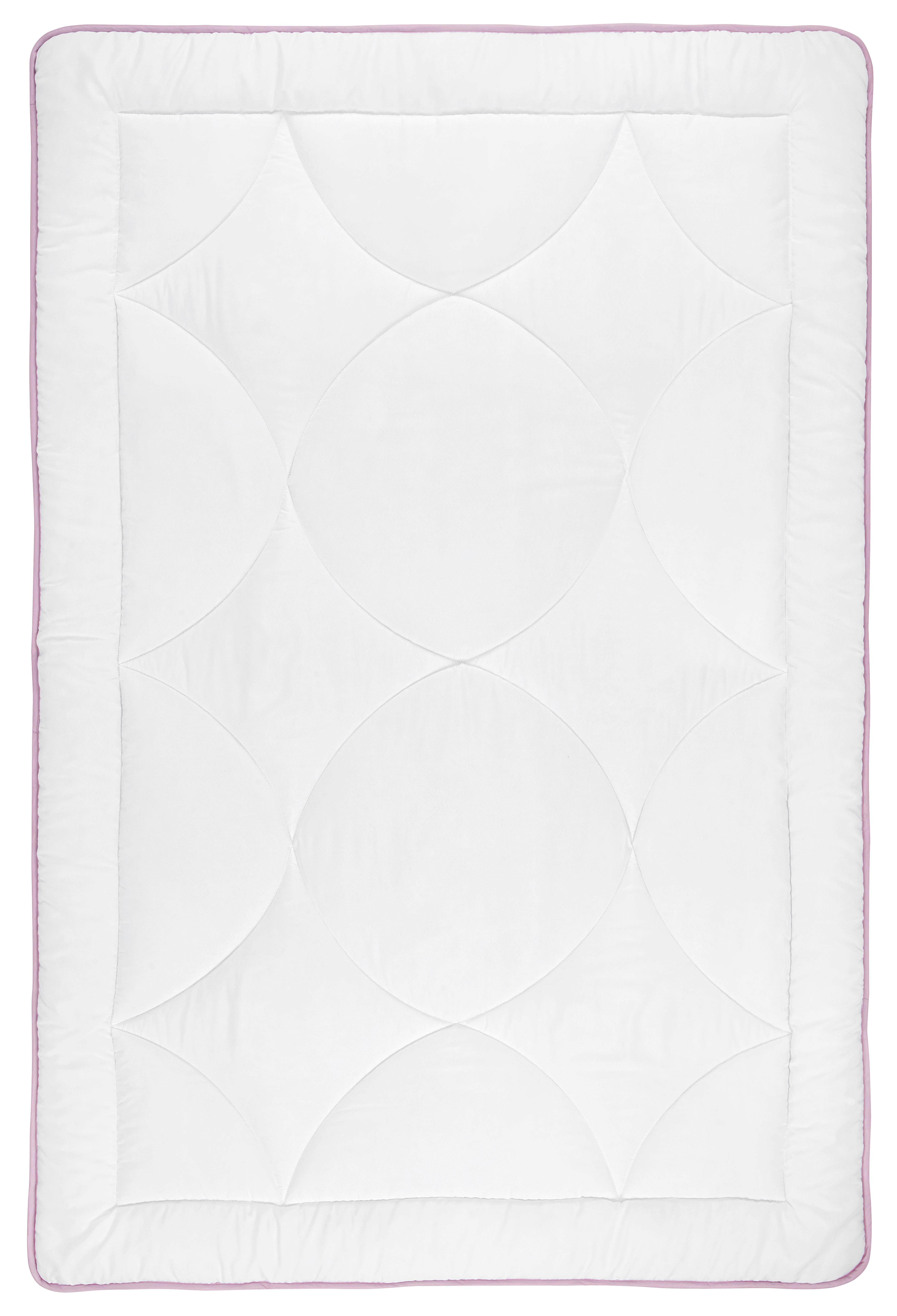 Steppdecke Lavendel in Weiß ca. 135-140x200cm - Weiß, Textil (135/140/200cm) - Nadana