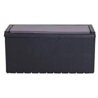 Kissenbox Portonovo ca.55x124x59cm Anthrazit - Anthrazit, KONVENTIONELL, Kunststoff (55/124/59cm) - Gardenson