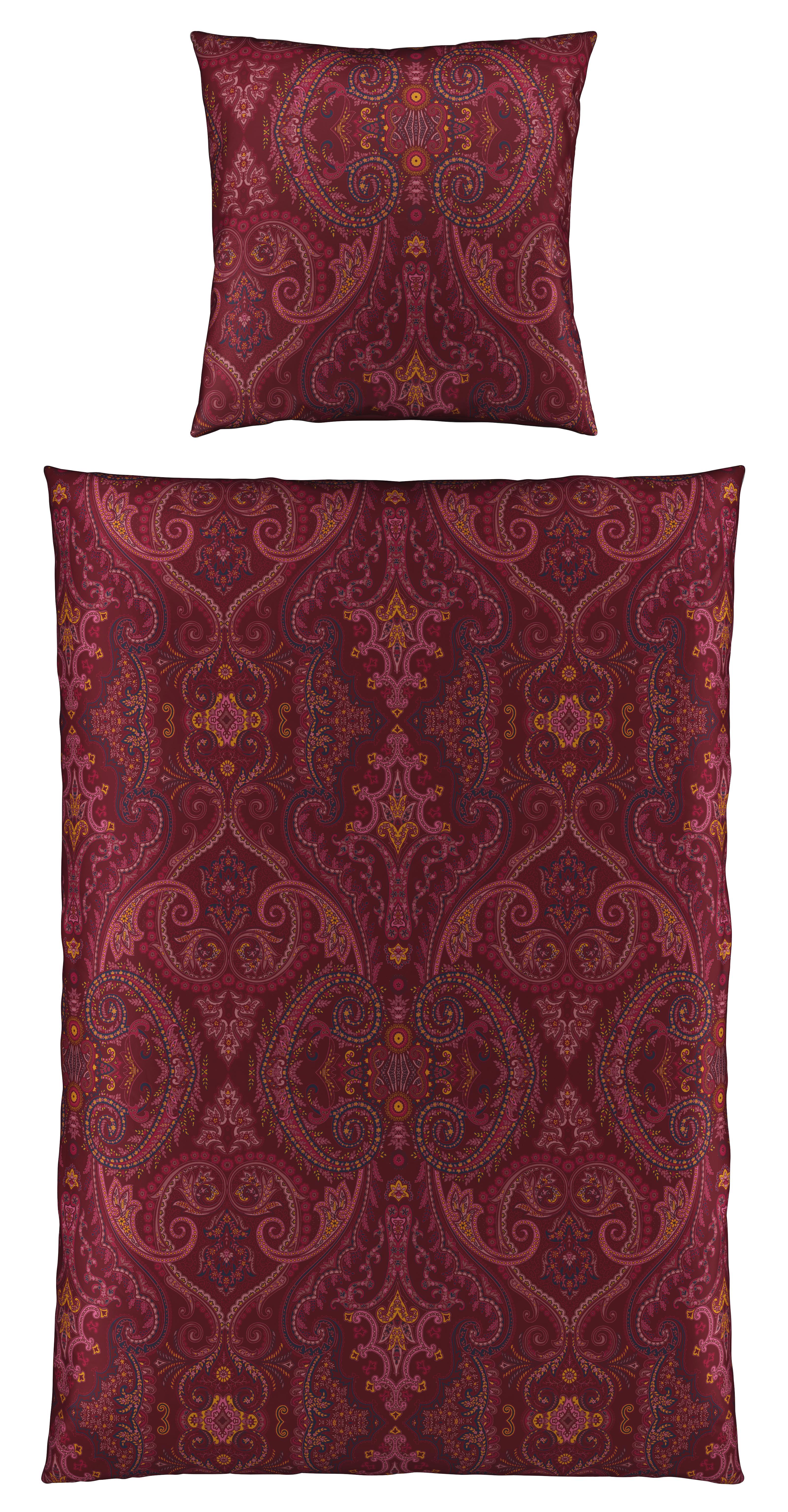 Bettwäsche Shirin in Beere ca. 135x200cm - Beere, LIFESTYLE, Textil (135/200cm) - Premium Living