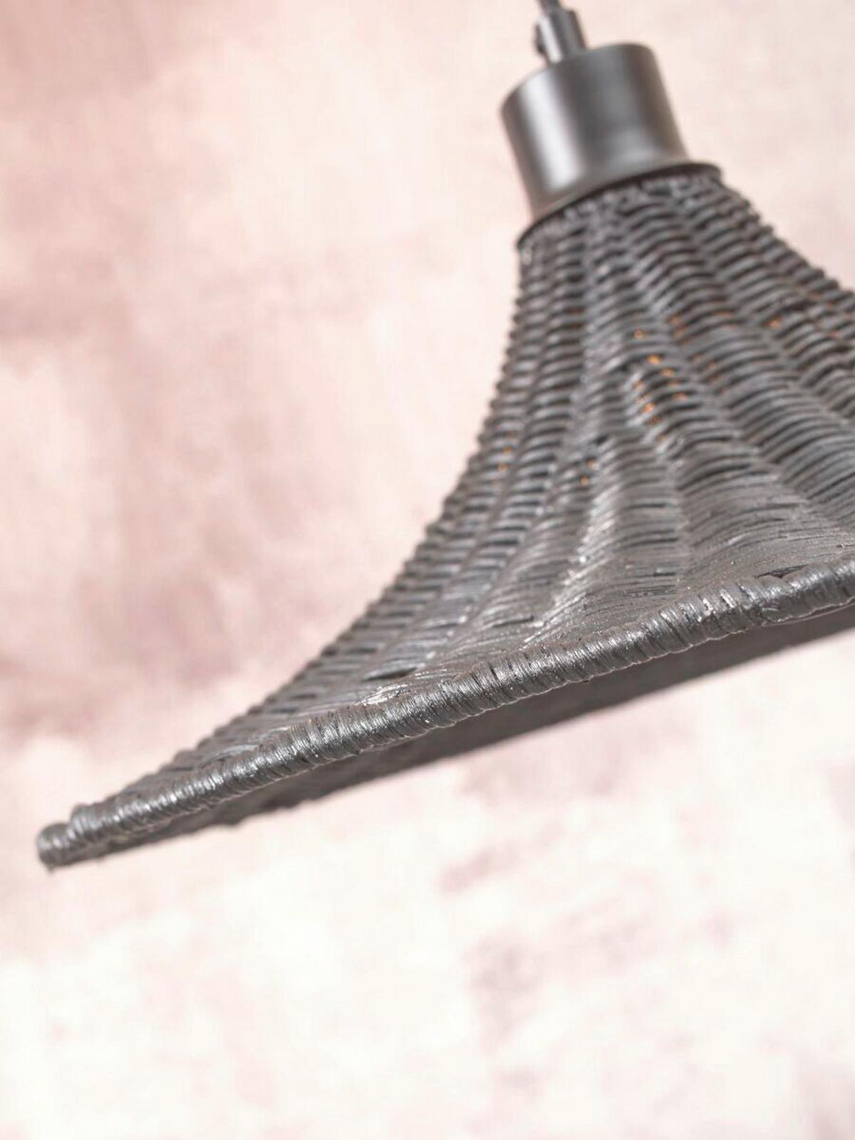 Viseča Svetilka Bora Bora, Črna - črna, Trend, les (40/12cm) - Good & Mojo