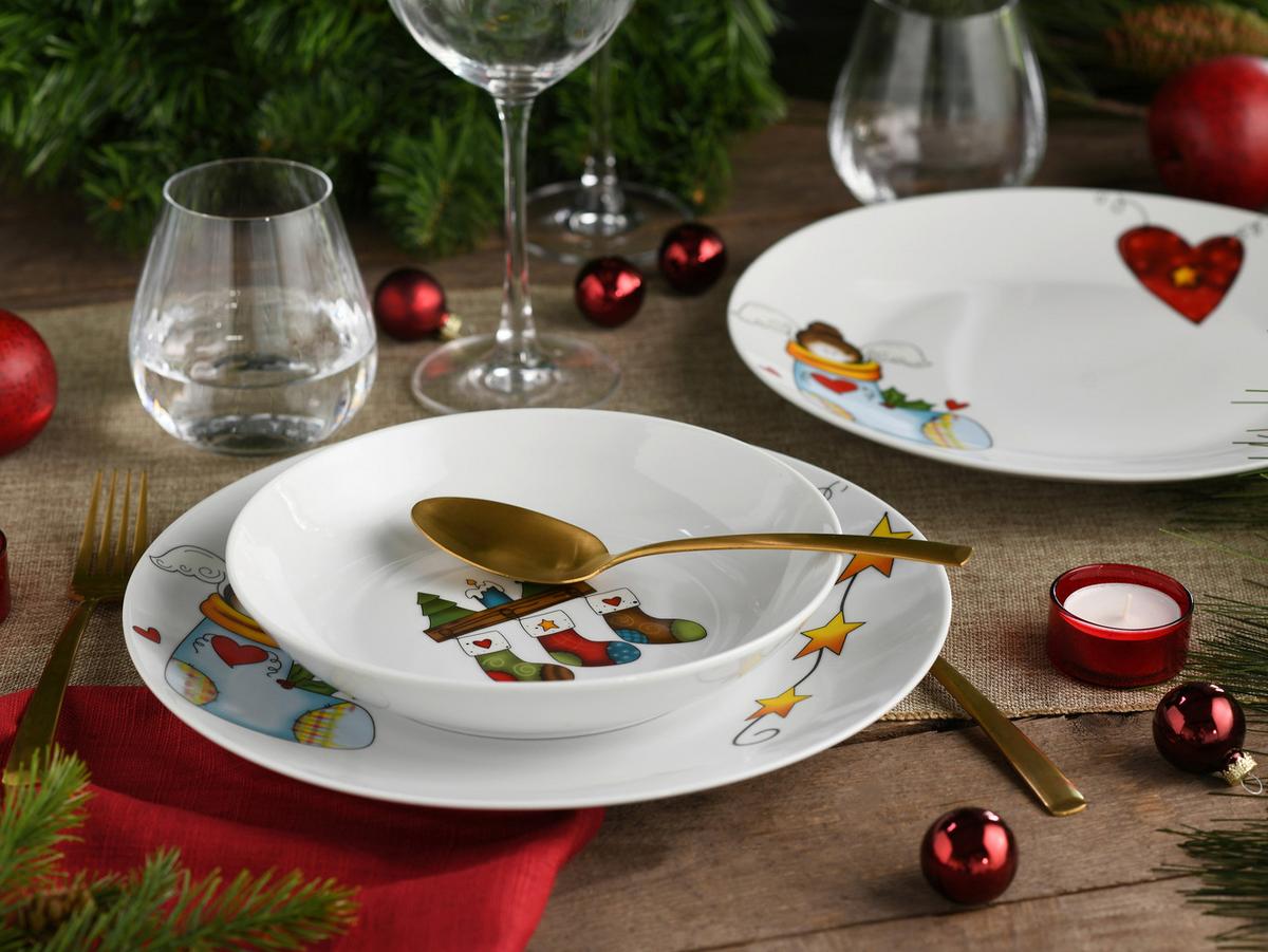 Jedilni Servis Luna Christmas, 12-Delni - Basics, keramika - Creatable