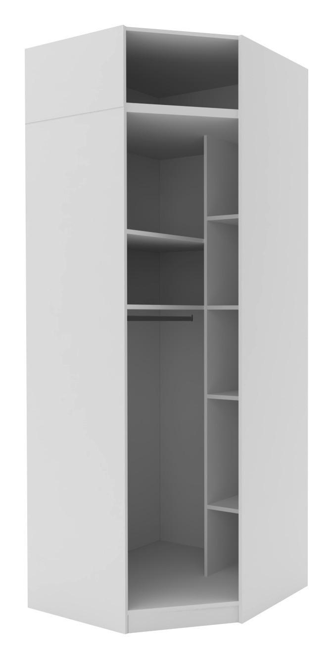 Eckschrank "UNIT" in Weiss - Weiss, Modern, Holzwerkstoff (91,1/242,2/91,1cm) - Based