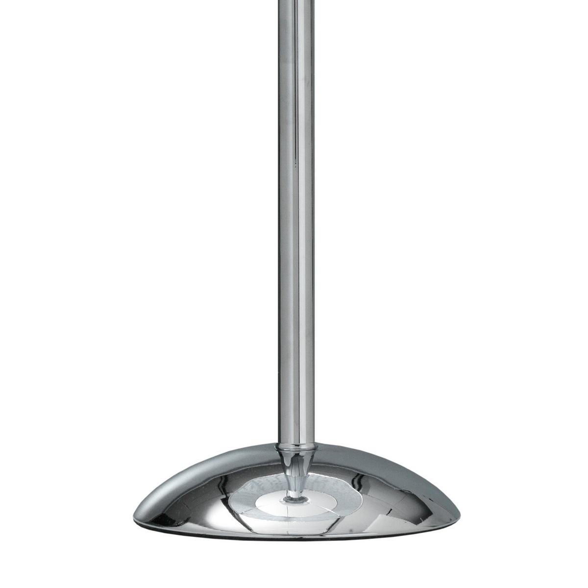 Tischleuchte Richard Bianco Weiß/Chrom max. 22 Watt - Chromfarben/Weiß, Design, Textil/Metall (20/54cm)