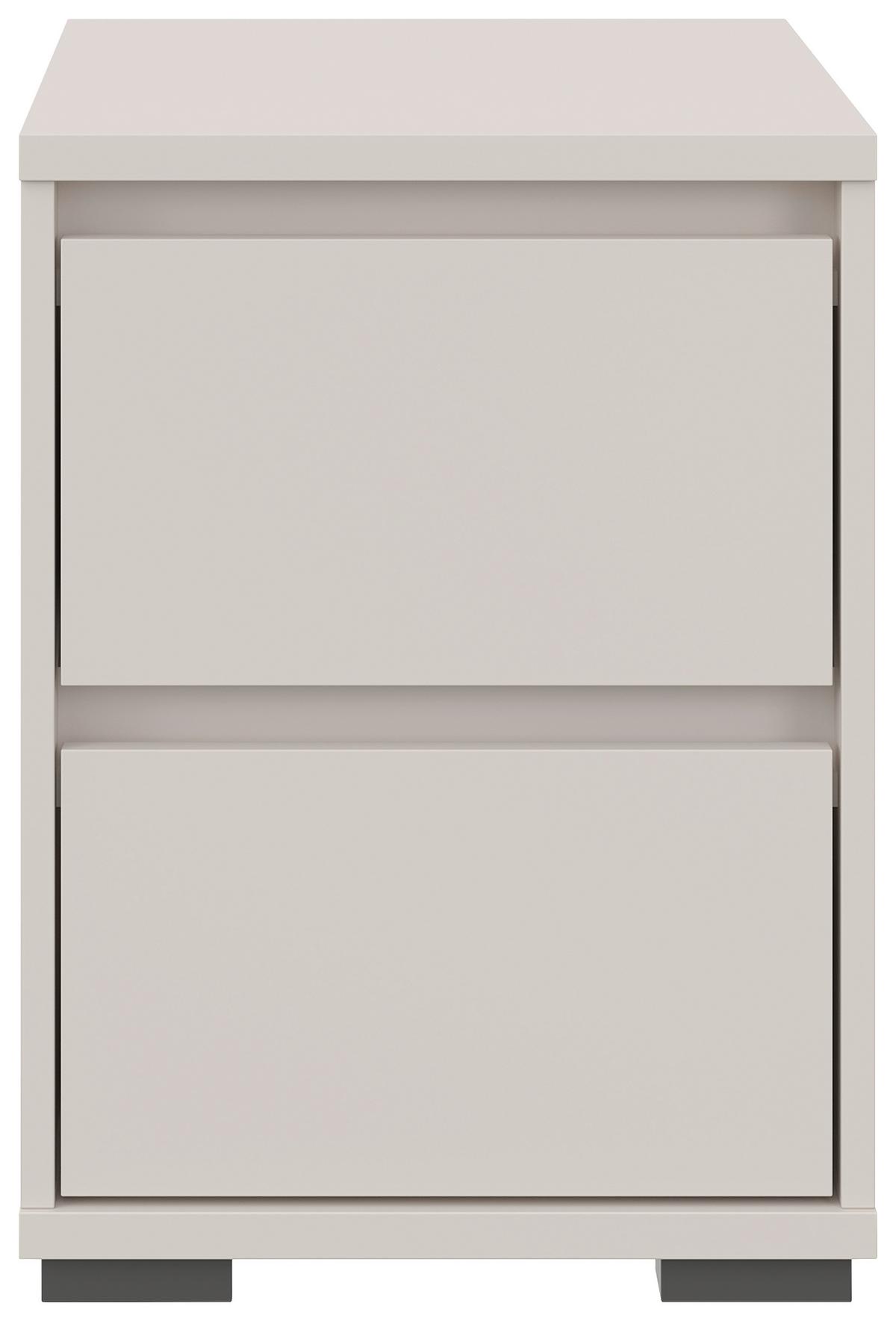 SZAFKA NOCNA LINE - antracytowy/kaszmir, Design, materiał drewnopochodny/tworzywo sztuczne (40/55/48cm) - Carryhome