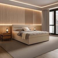 Pat box MARCO - crem, Modern, lemn/textil (160/200cm) - Bessagi