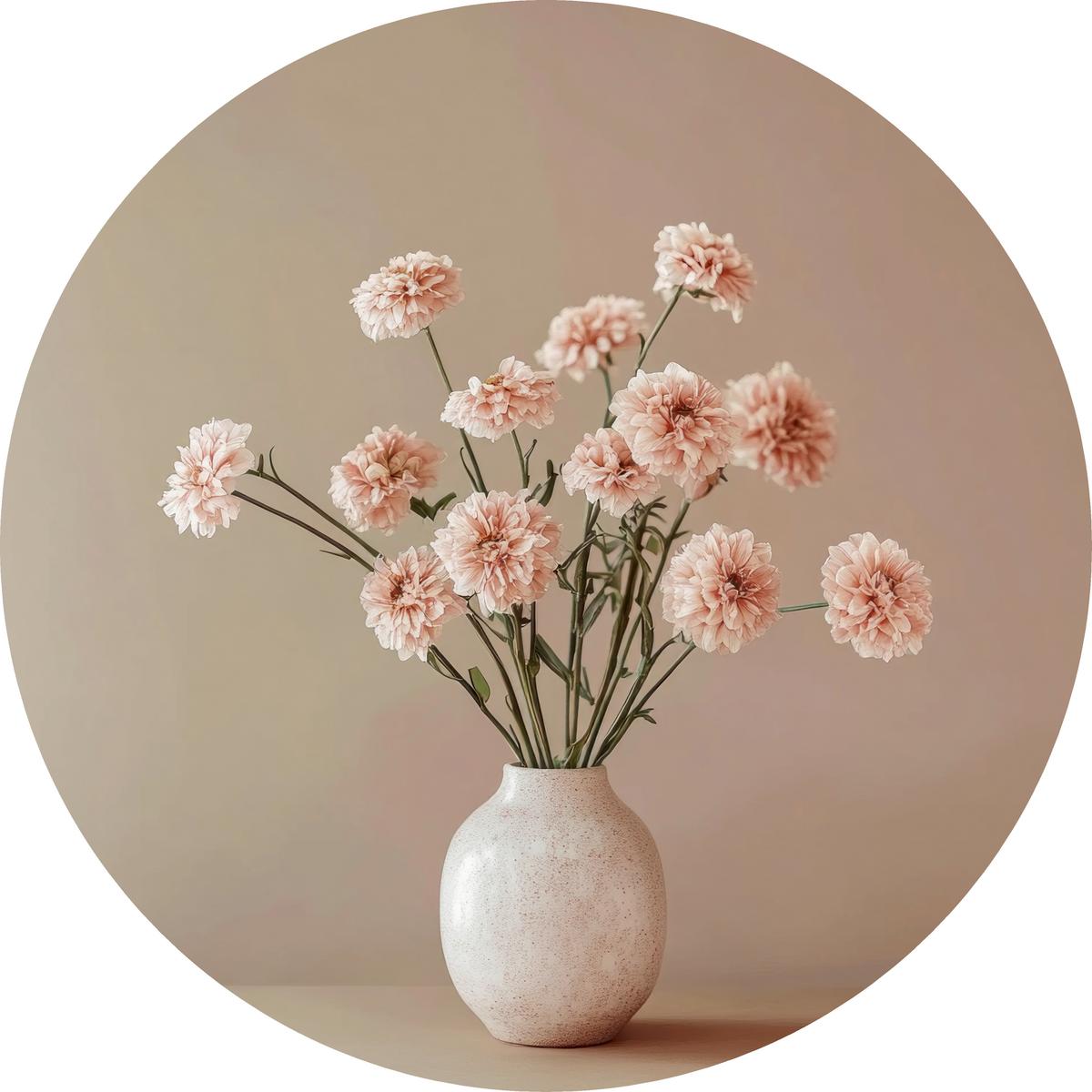 METALLBILD PINK FLOWERS - Smaragdgrün/Hellrosa, Basics, Metall (40/0,3cm)