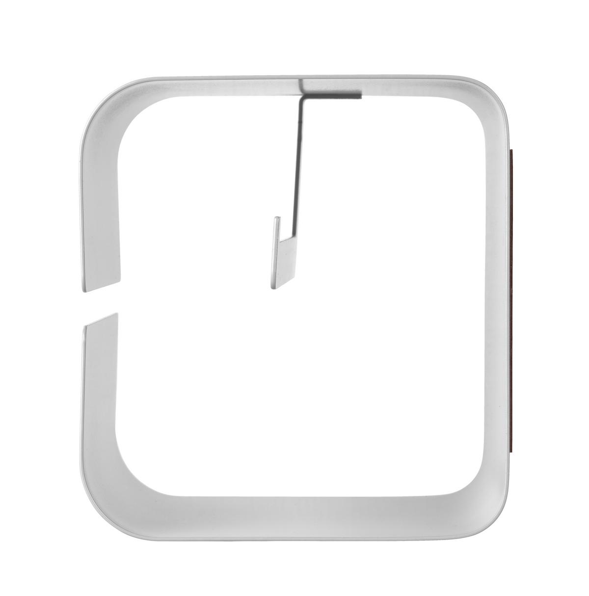 Toilettenpapierhalter Turbo -Loc Lizan Weiß - Weiß, MODERN, Metall (14/14,5/13,7cm) - Mömax