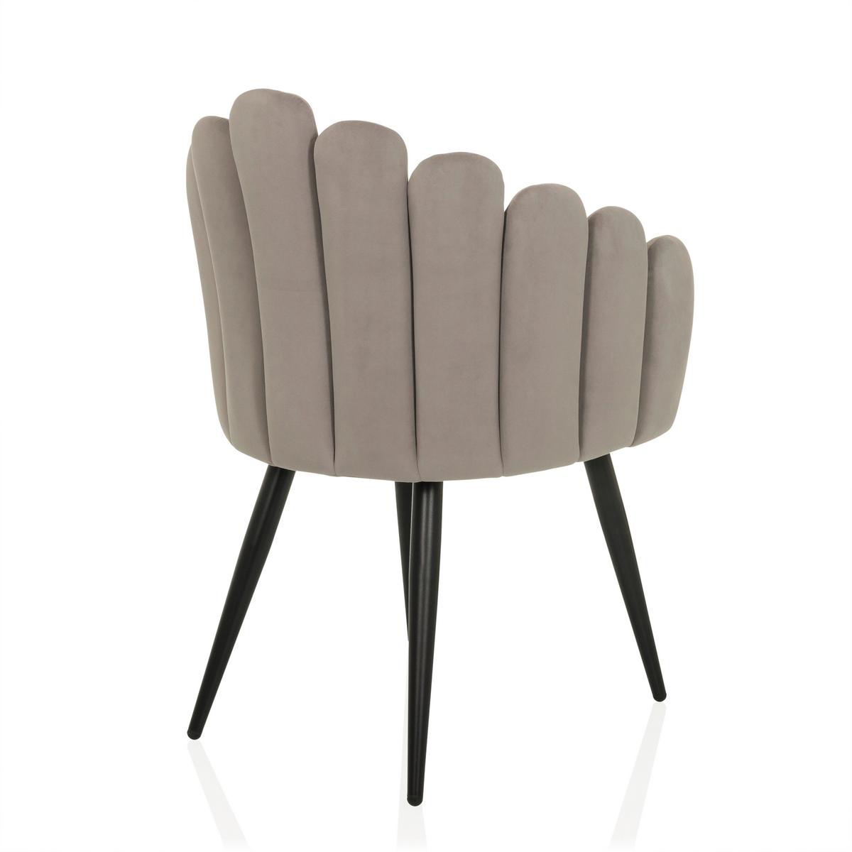 Naslanjač Scallore, Siva - siva, Moderno, kovina/tekstil (63/84/56cm) - MID.YOU