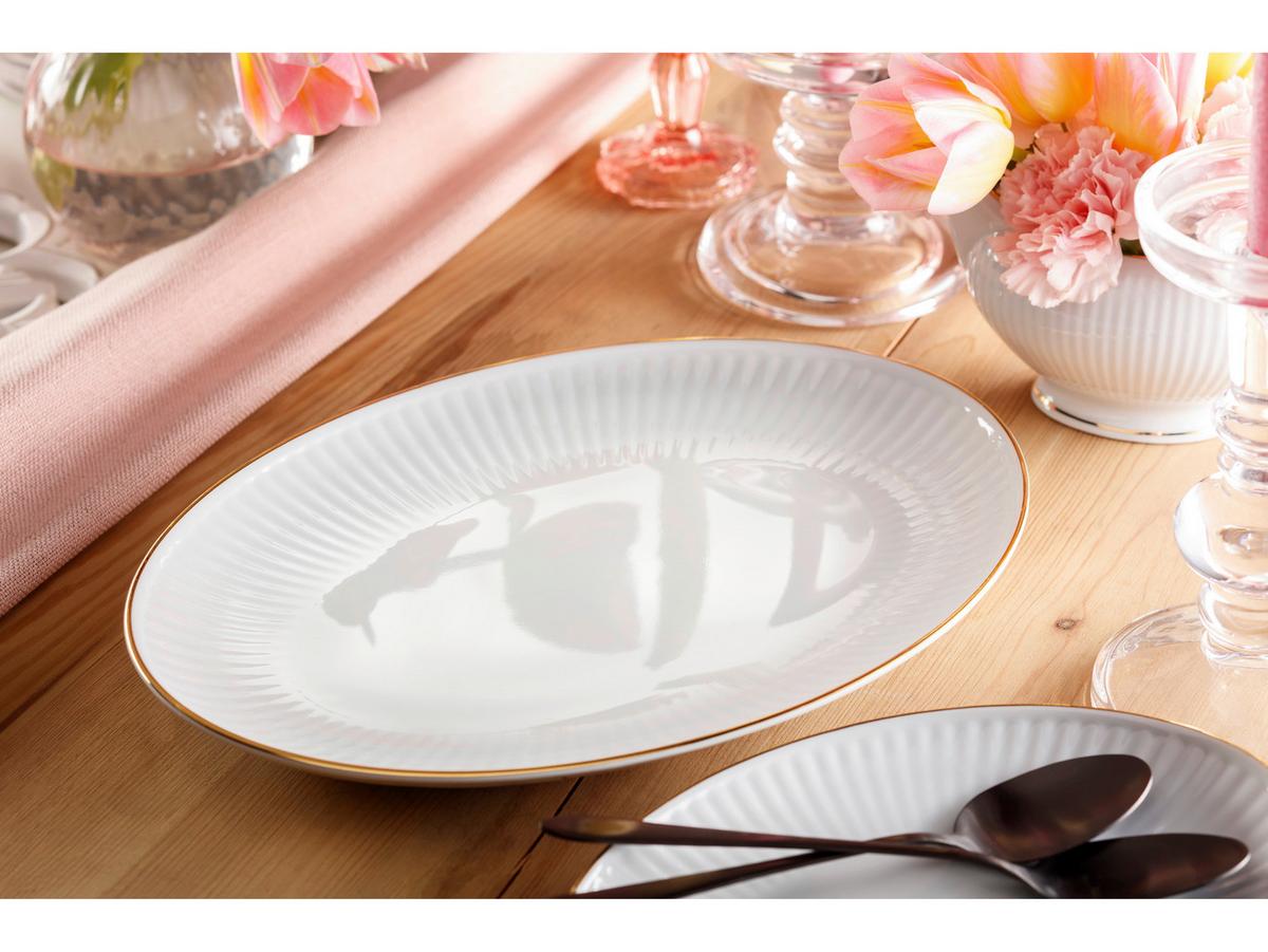 Kavni Servis Valencia, 18-Delni - zlate barve/bela, Design, keramika - Creatable