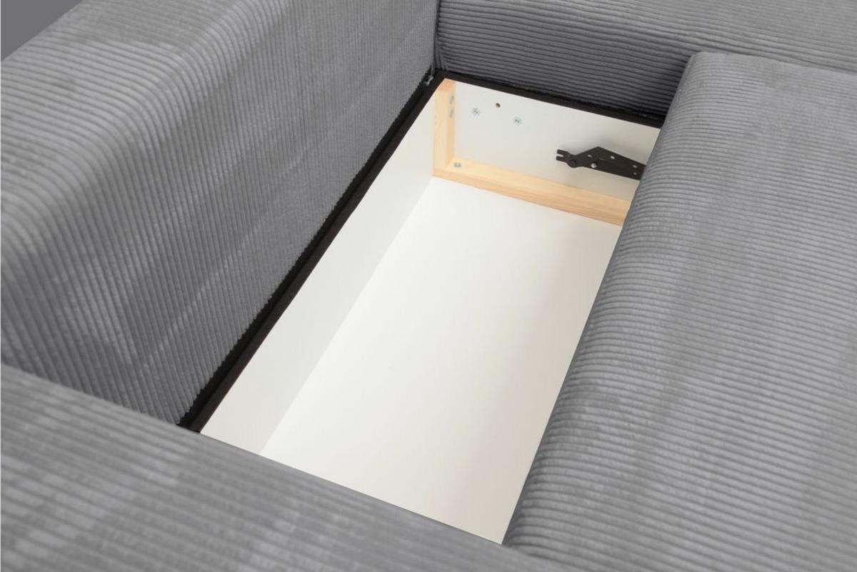 Kutna Garnitura Xela - siva/crna, Moderno, tekstil (265/170cm) - Modern Living