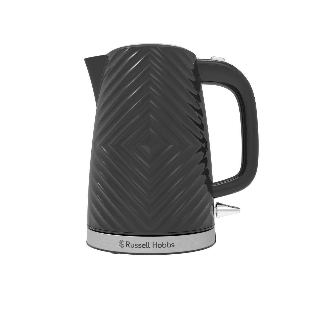 CZAJNIK ELEKTRYCZNY GROOVE BLACK 26380-70 - czarny, Basics, tworzywo sztuczne (16,5/24,5/21,5cm) - Russell Hobbs