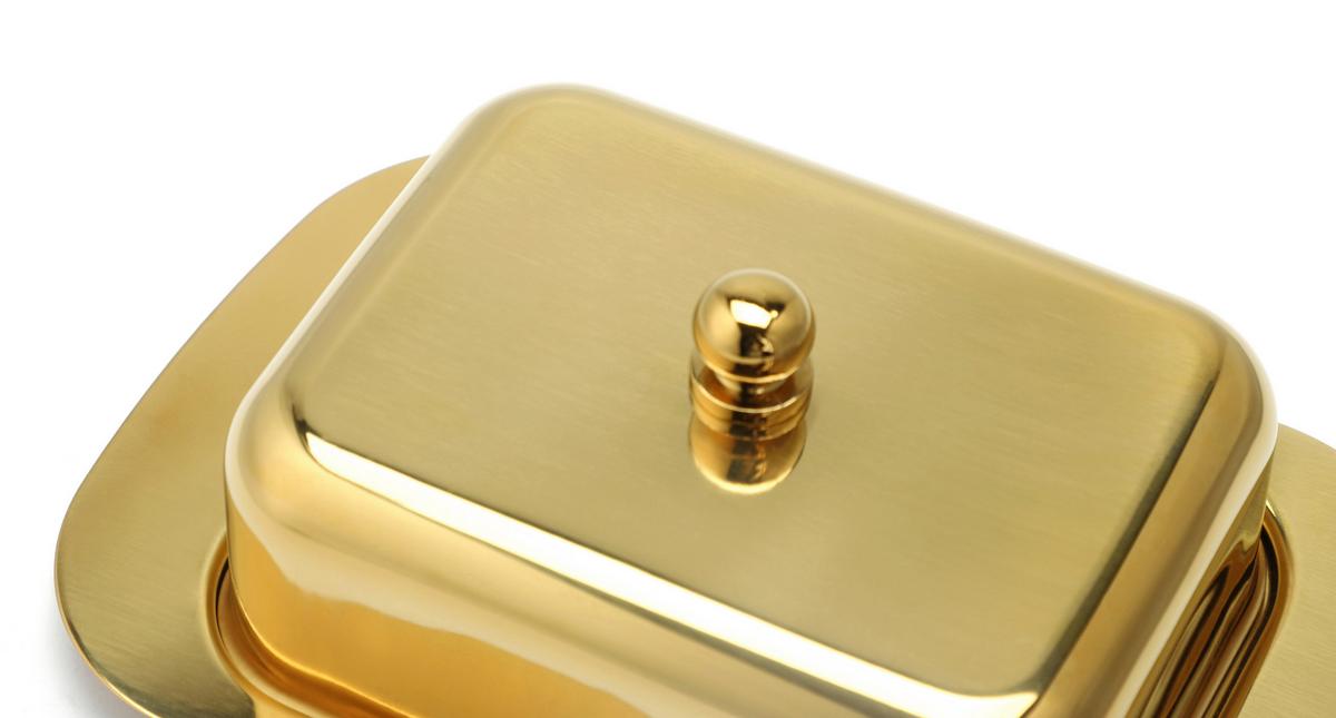 Posodica Za Maslo Butterdose, Zlata - zlate barve, Basics, kovina (18,5/12,2/7cm) - Echtwerk