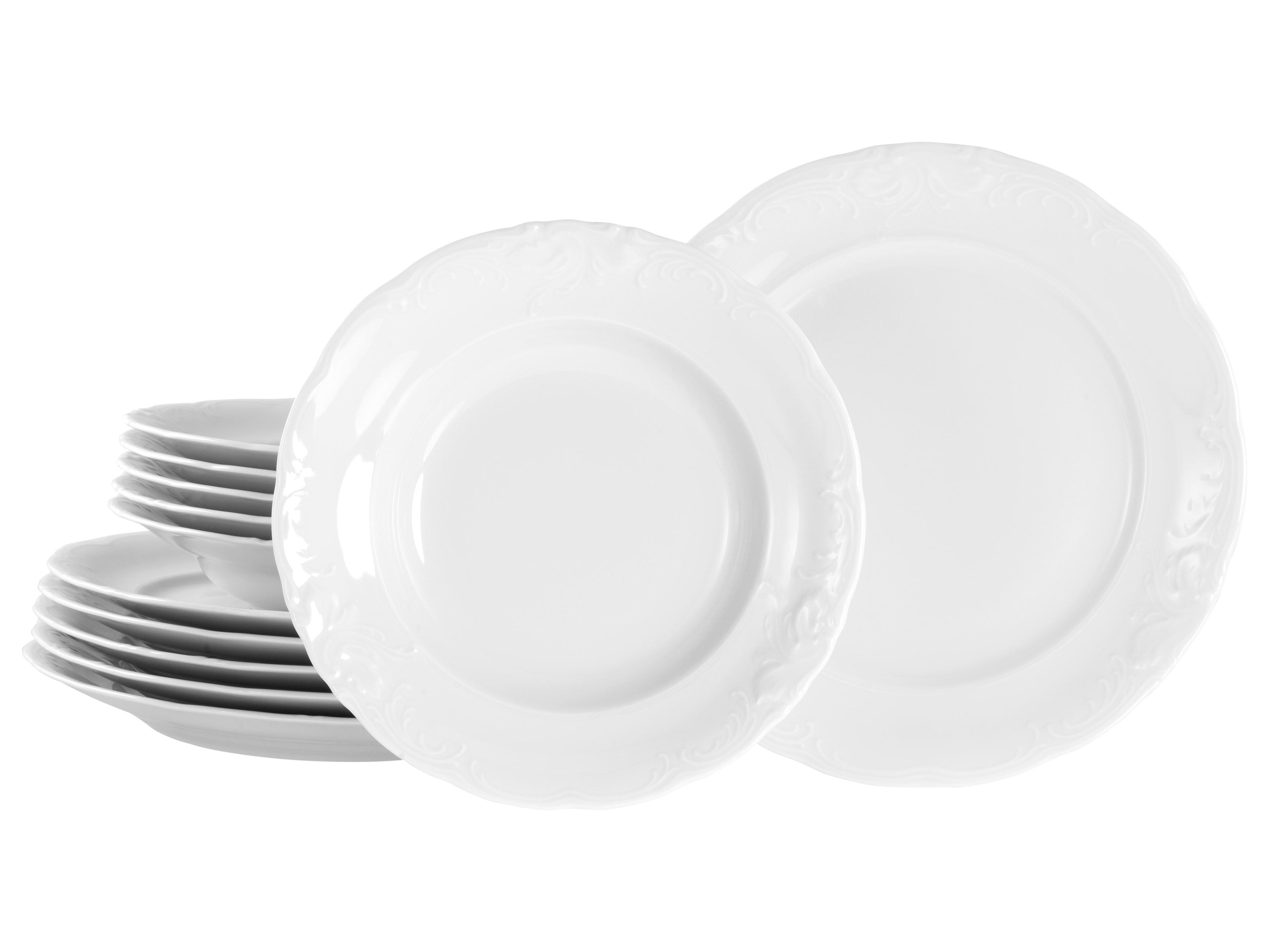 Jedilni Servis Frederike, 12-Delni - bela, Basics, keramika - Creatable