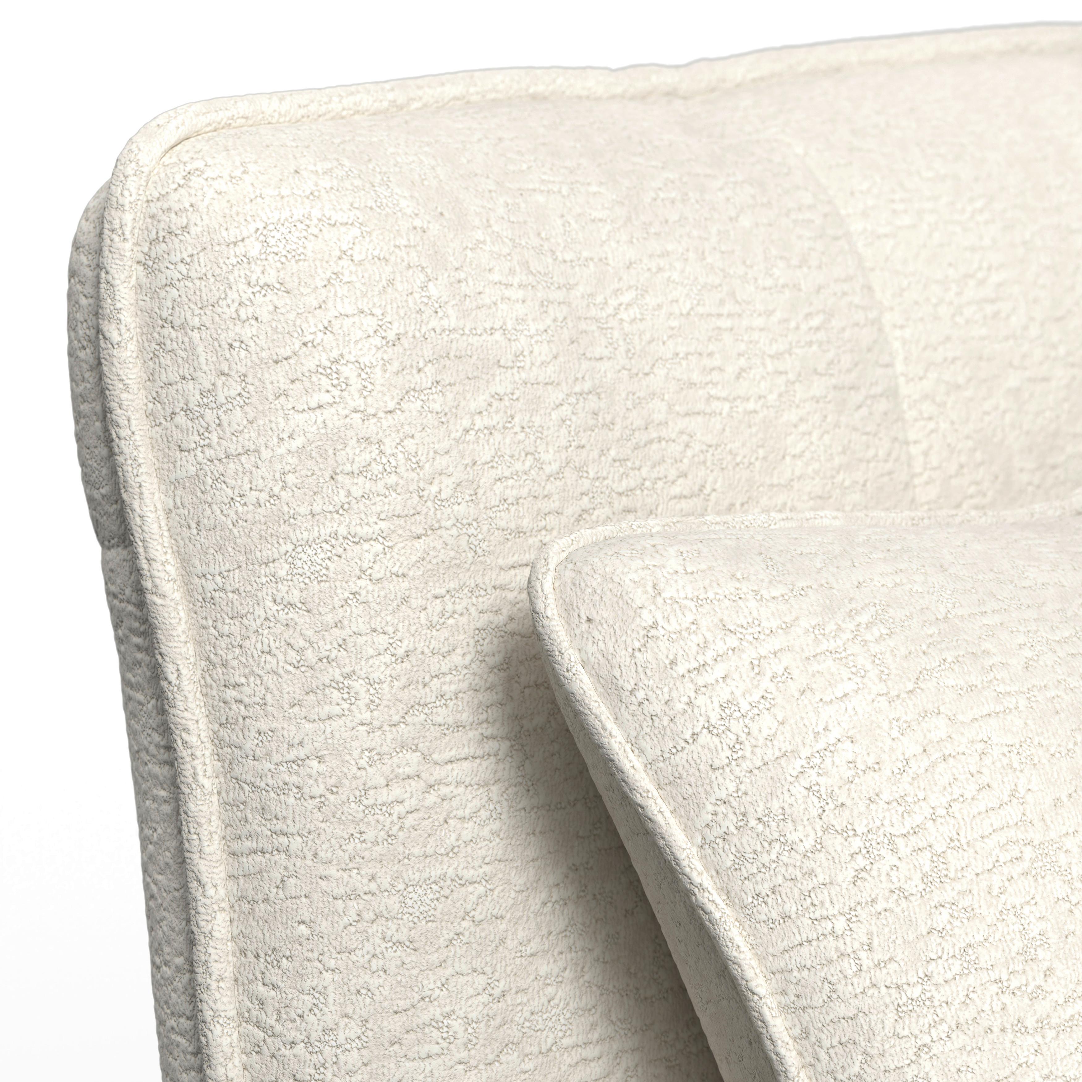 BÄDDSOFFA LUNA - vit/svart, Modern, metall/textil (143/84/81cm) - Bessagi Home